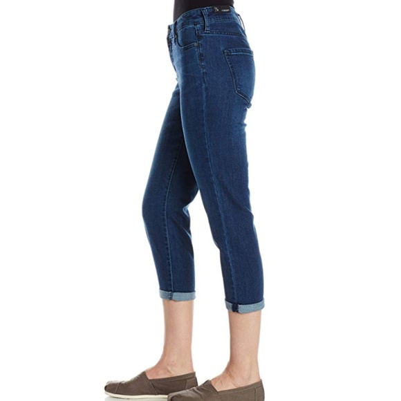 Liverpool Dark Denim Michelle Capri Pants Waist 25 - Picture 7 of 8